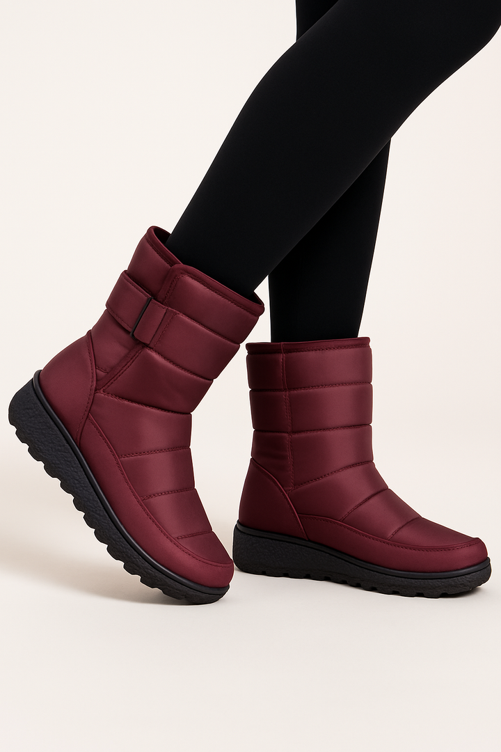 Women’s Velcro Snow Boots – Warm Lined & Non-Slip Winter Boots