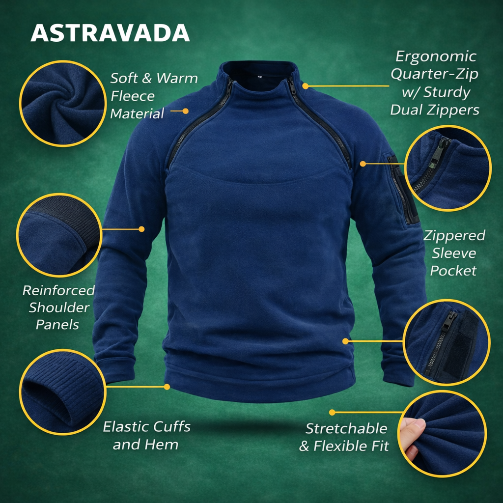 Men’s Tactical Fleece Sweater – Warm Pullover with Rugged Design
