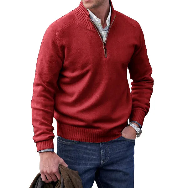 Men’s Half-Zip Knit Jumper | Soft Feel and Modern Everyday Style
