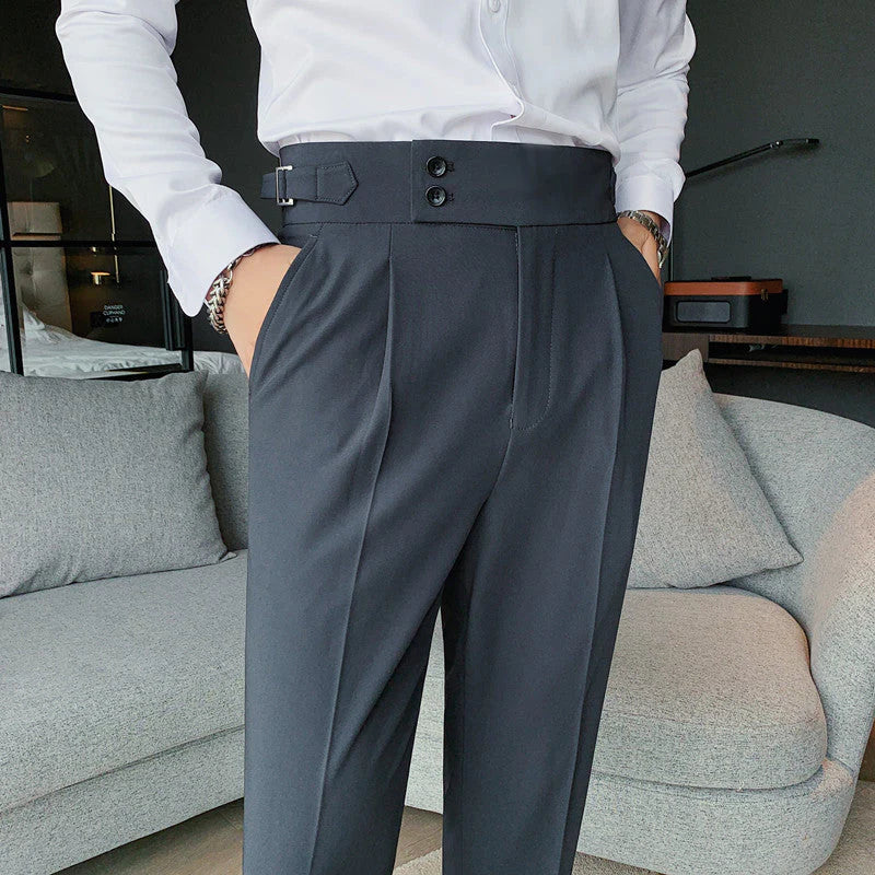 Men’s Slim Fit Pleated Trousers – Tailored, Modern Style