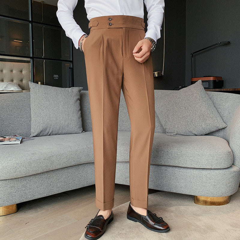 Men’s Slim Fit Pleated Trousers – Tailored, Modern Style