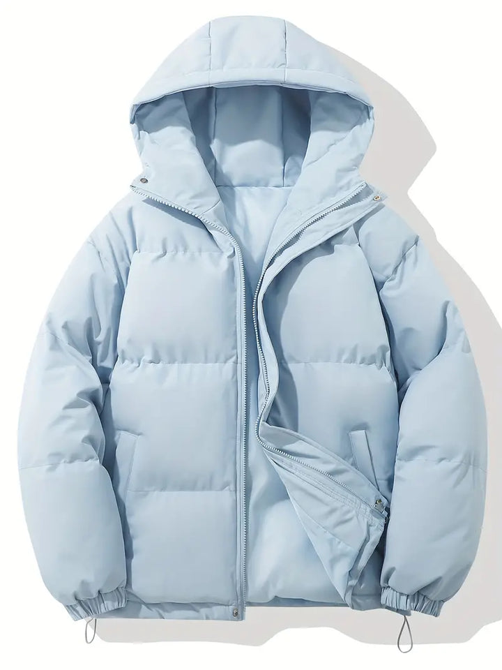 Women’s Padded Coat with Hood – Quilted Winter Jacket