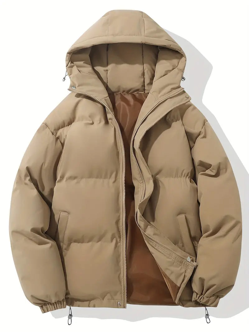 Women’s Padded Coat with Hood – Quilted Winter Jacket