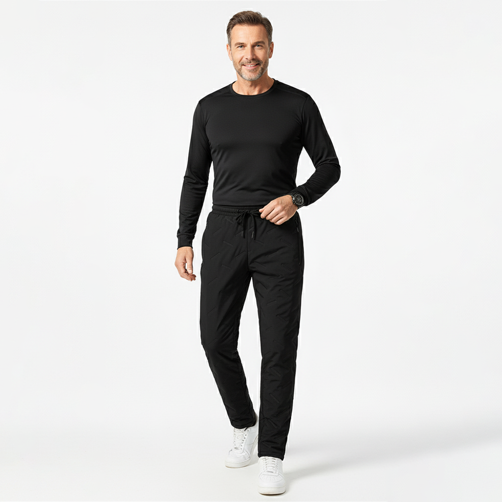 Men’s Thermal Joggers – Fleece-Lined, Water-Resistant Winter Trousers