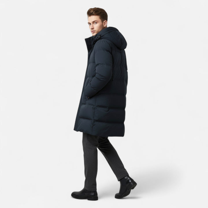 Men’s Winter Parka – Long Insulated Coat, Wind-Resistant & Water-Repellent