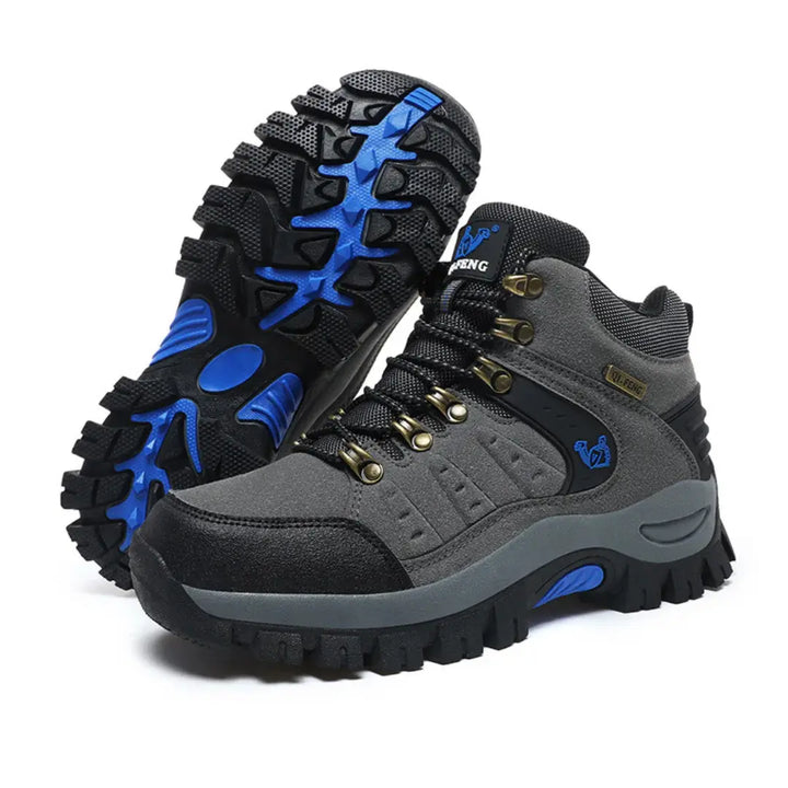 Leather Hiking Shoes with Cushioning – Unisex Waterproof Walking Boots