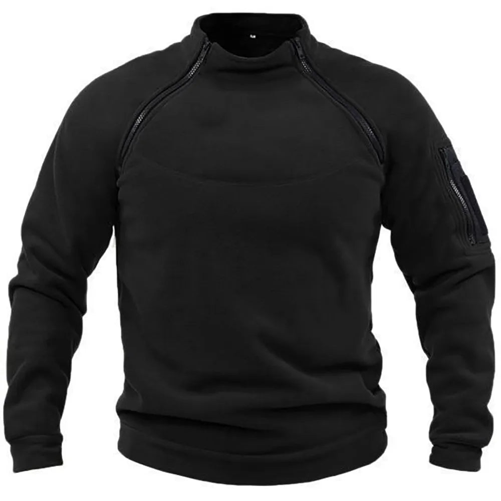 Men’s Tactical Fleece Sweater – Warm Pullover with Rugged Design