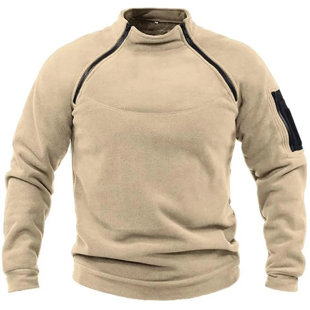 Men’s Tactical Fleece Sweater – Warm Pullover with Rugged Design