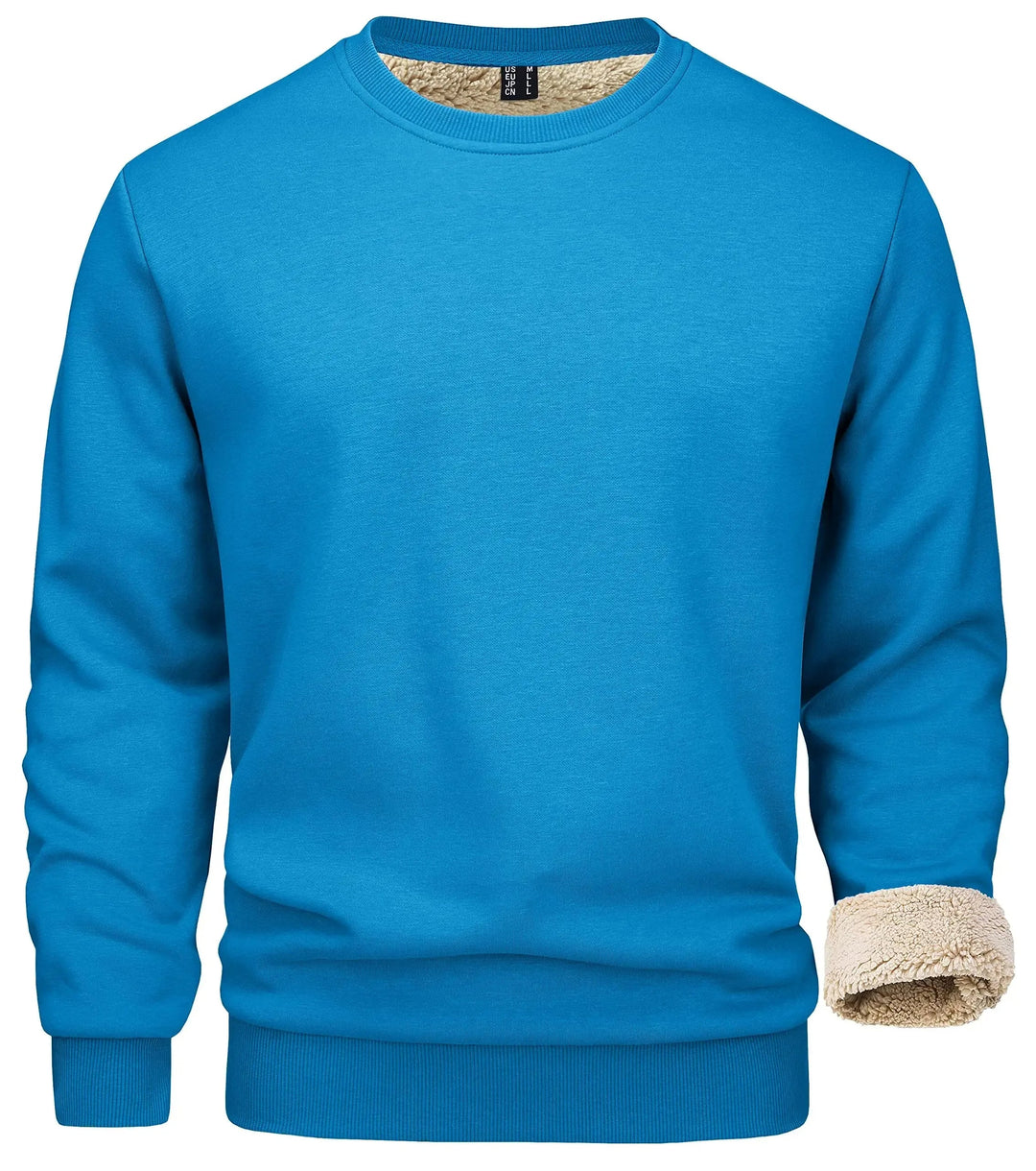 Men’s Winter Jumper – Fleece-Lined Crew Neck, Regular Fit