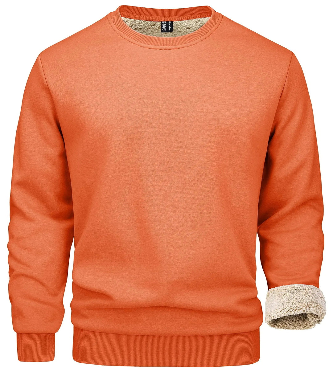 Men’s Winter Jumper – Fleece-Lined Crew Neck, Regular Fit