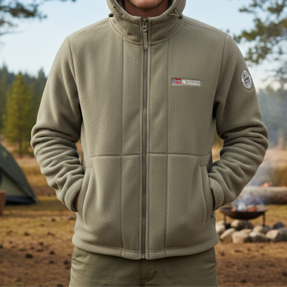 Men’s Windproof Fleece Jacket – Breathable Layer for Cold Weather
