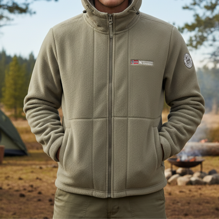 Men’s Windproof Fleece Jacket – Breathable Layer for Cold Weather