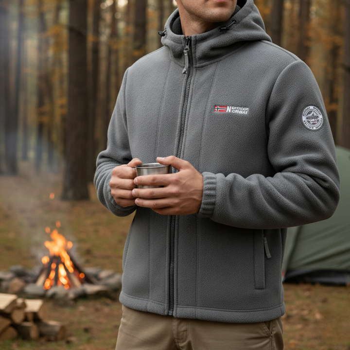 Men’s Windproof Fleece Jacket – Breathable Layer for Cold Weather