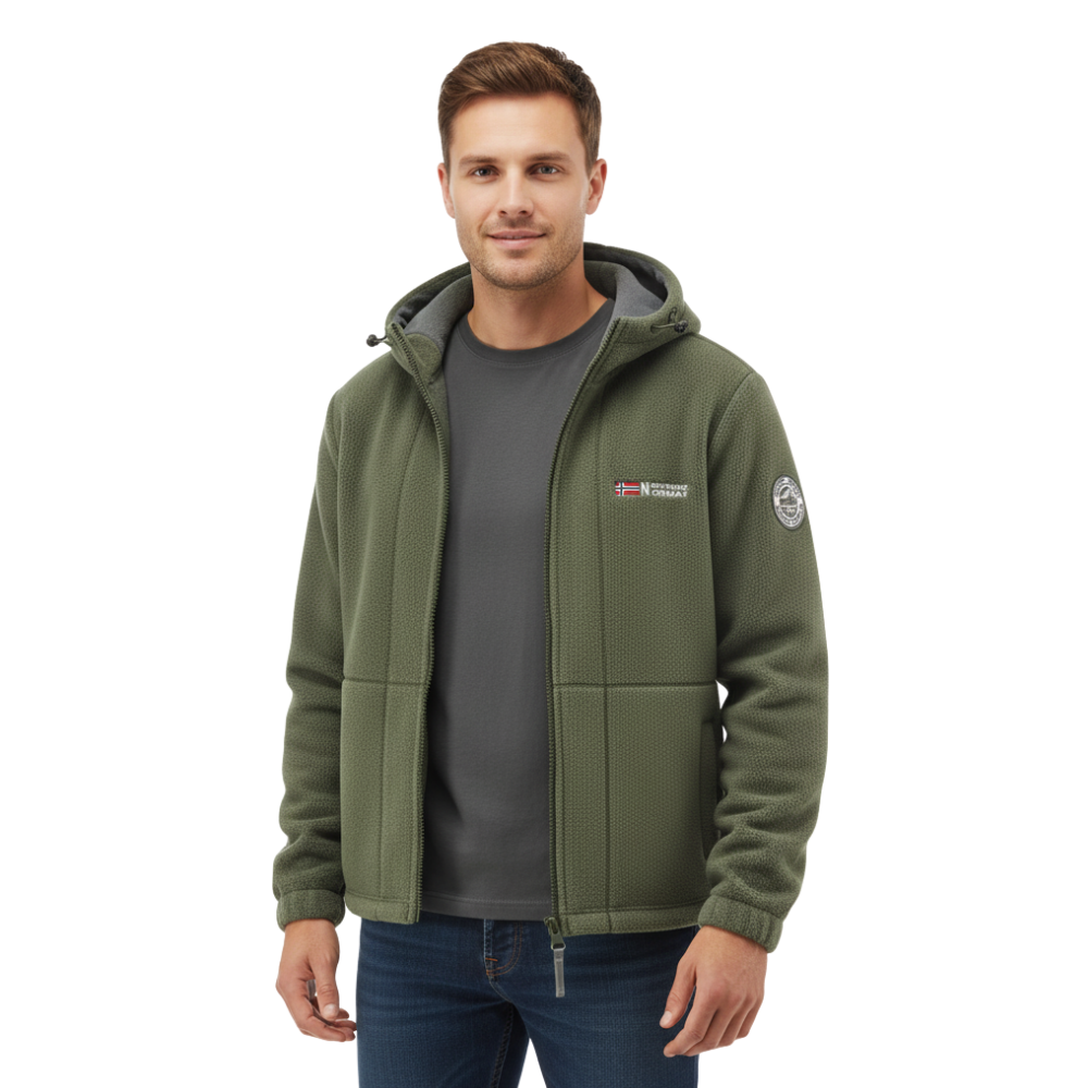 Men’s Windproof Fleece Jacket – Breathable Layer for Cold Weather