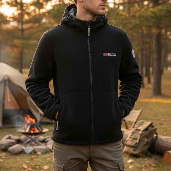 Men’s Windproof Fleece Jacket – Breathable Layer for Cold Weather