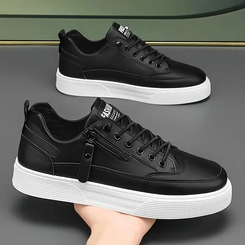 Men’s Low Top Sneakers with Lace and Zip – Everyday Comfort