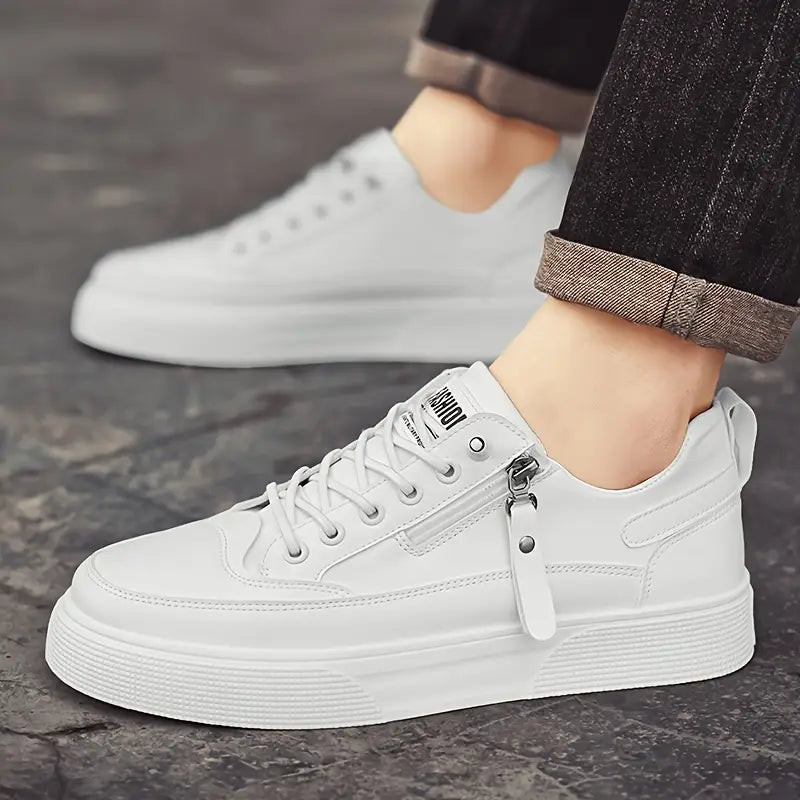Men’s Low Top Sneakers with Lace and Zip – Everyday Comfort