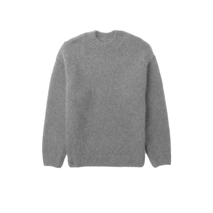 Men’s Relaxed Fit Knit Sweater – Crew Neck, Dropped Shoulder