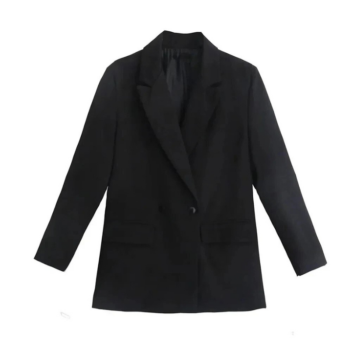 Women’s Oversized Blazer Coat | Longline Fit with Double-Breasted Design