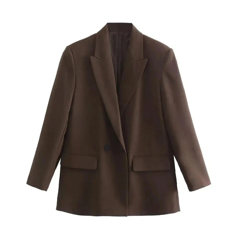 Women’s Oversized Blazer Coat | Longline Fit with Double-Breasted Design