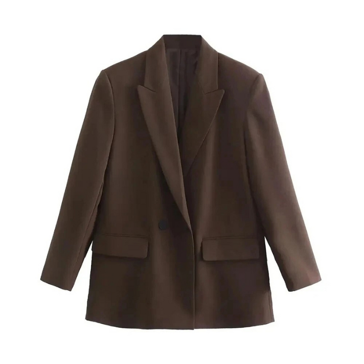 Women’s Oversized Blazer Coat | Longline Fit with Double-Breasted Design