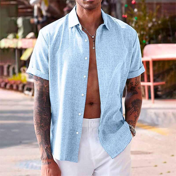 Men’s Linen Shirt – Lightweight Breathable Style for Warm Weather