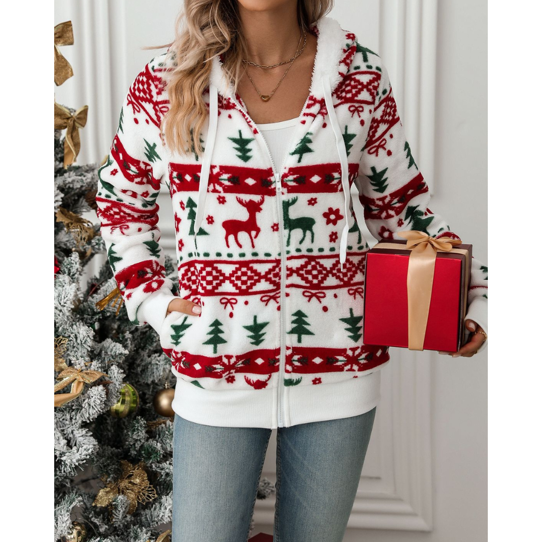 Women’s Christmas Hoodie | Seasonal Print and Casual Comfort