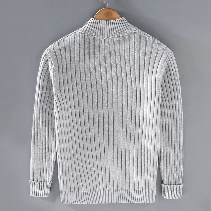 Men’s Zip Cardigan – Modern Knitted Sweater with Refined Fit
