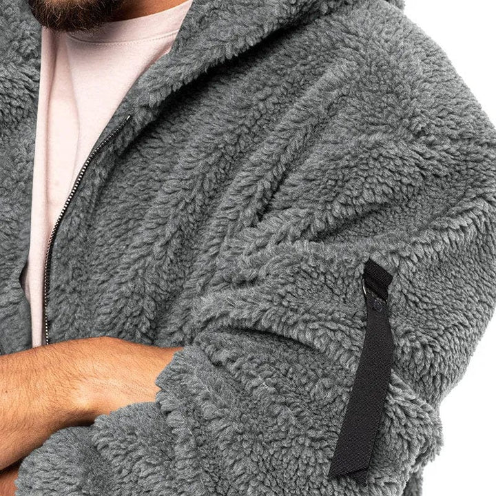 Men’s Teddy Fleece Zip-Up Hoodie | Soft Warmth and Casual Everyday Style