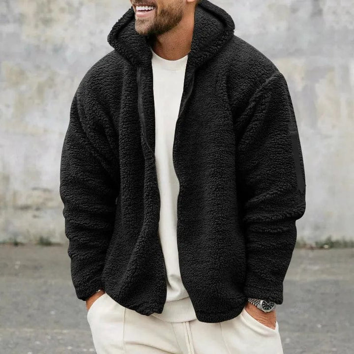 Men’s Teddy Fleece Zip-Up Hoodie | Soft Warmth and Casual Everyday Style