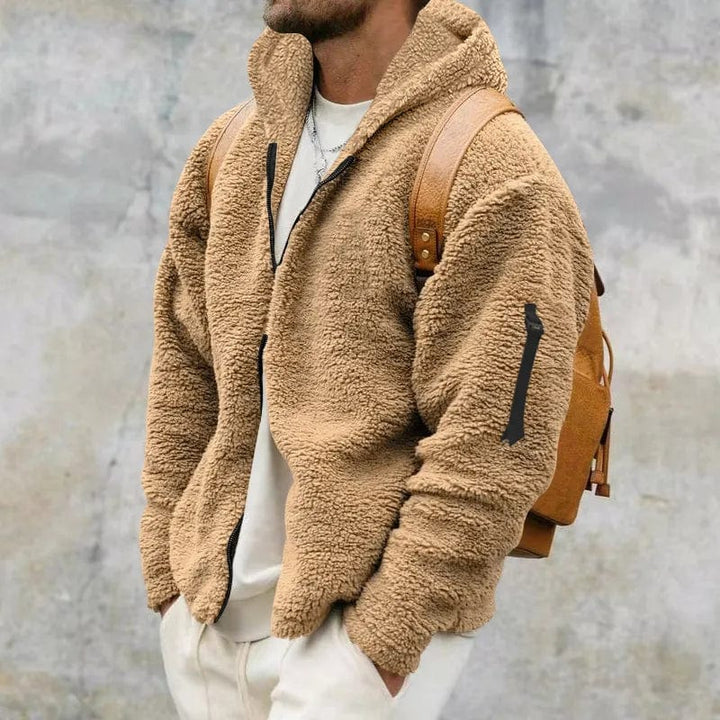 Men’s Teddy Fleece Zip-Up Hoodie | Soft Warmth and Casual Everyday Style