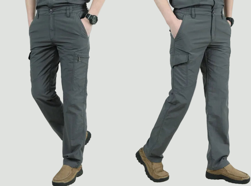 Men’s Water-Repellent Cargo Trousers – Breathable, Tactical Pocket Design