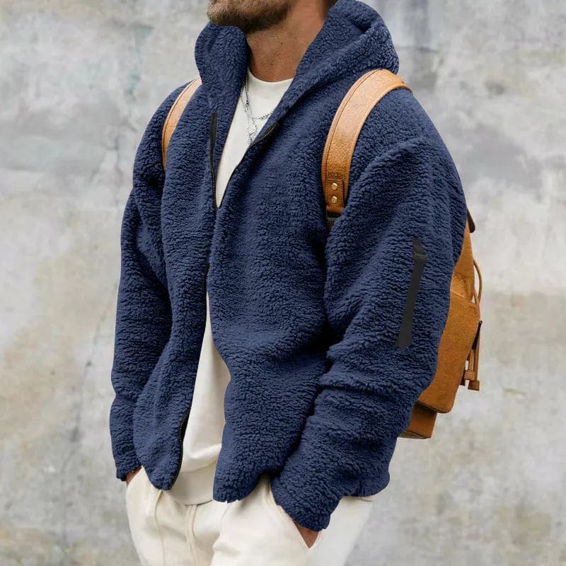Men’s Teddy Fleece Zip-Up Hoodie | Soft Warmth and Casual Everyday Style