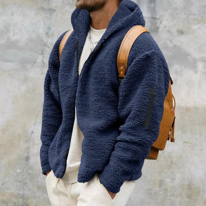 Men’s Teddy Fleece Zip-Up Hoodie | Soft Warmth and Casual Everyday Style