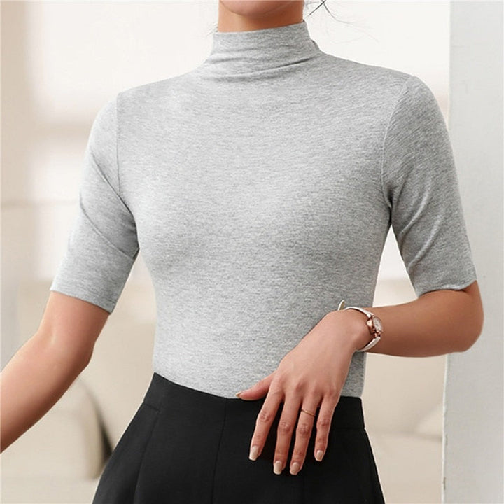 Women’s Turtleneck Knit Top | Sleek Fit and Elegant High Collar