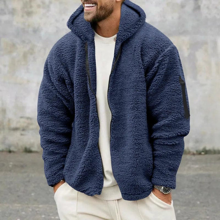Men’s Teddy Fleece Zip-Up Hoodie | Soft Warmth and Casual Everyday Style
