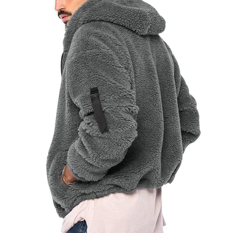 Men’s Teddy Fleece Zip-Up Hoodie | Soft Warmth and Casual Everyday Style