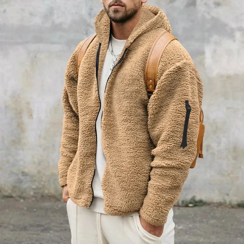 Men’s Teddy Fleece Zip-Up Hoodie | Soft Warmth and Casual Everyday Style