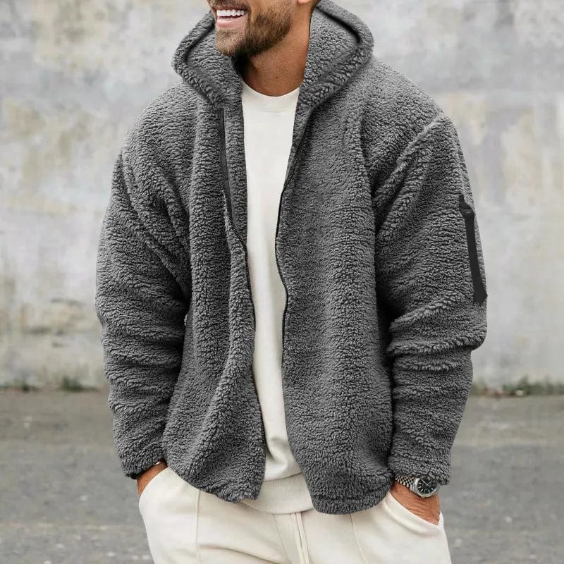 Men’s Teddy Fleece Zip-Up Hoodie | Soft Warmth and Casual Everyday Style