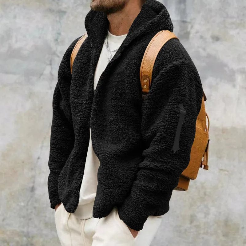 Men’s Teddy Fleece Zip-Up Hoodie | Soft Warmth and Casual Everyday Style
