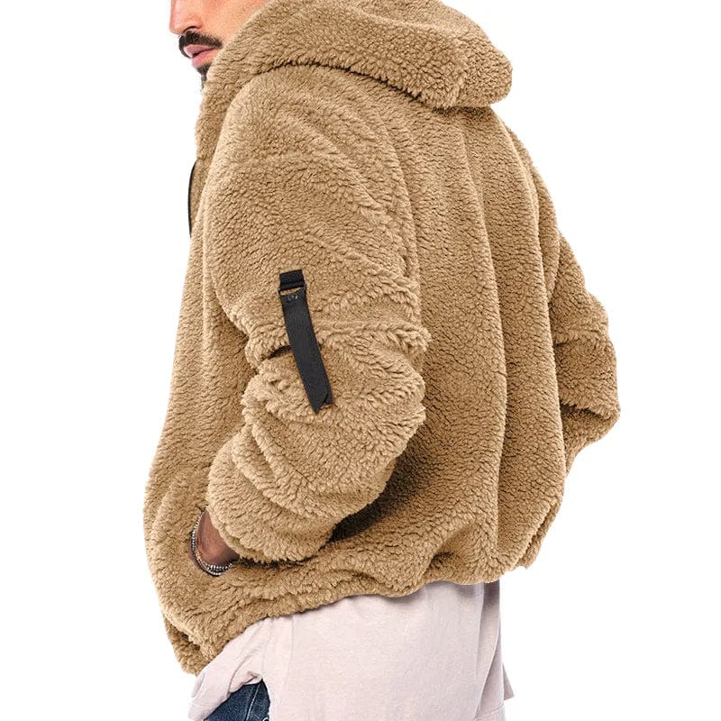 Men’s Teddy Fleece Zip-Up Hoodie | Soft Warmth and Casual Everyday Style