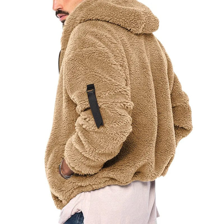 Men’s Teddy Fleece Zip-Up Hoodie | Soft Warmth and Casual Everyday Style