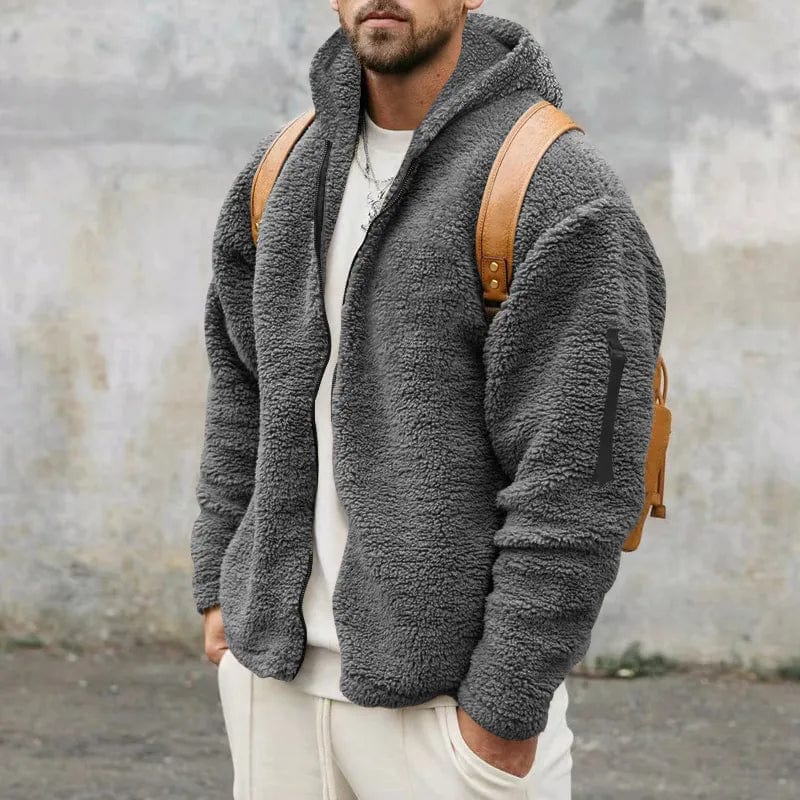 Men’s Teddy Fleece Zip-Up Hoodie | Soft Warmth and Casual Everyday Style