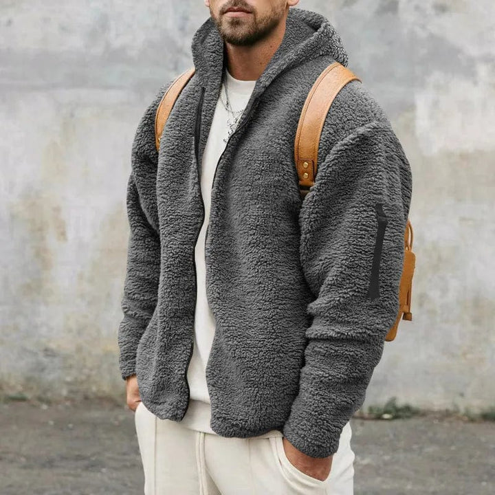 Men’s Teddy Fleece Zip-Up Hoodie | Soft Warmth and Casual Everyday Style