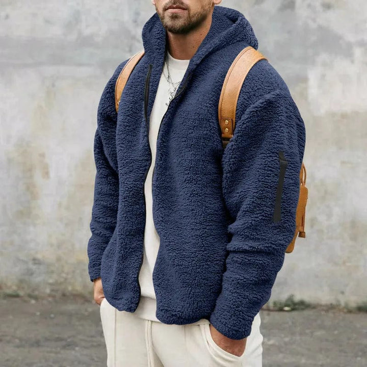 Men’s Teddy Fleece Zip-Up Hoodie | Soft Warmth and Casual Everyday Style