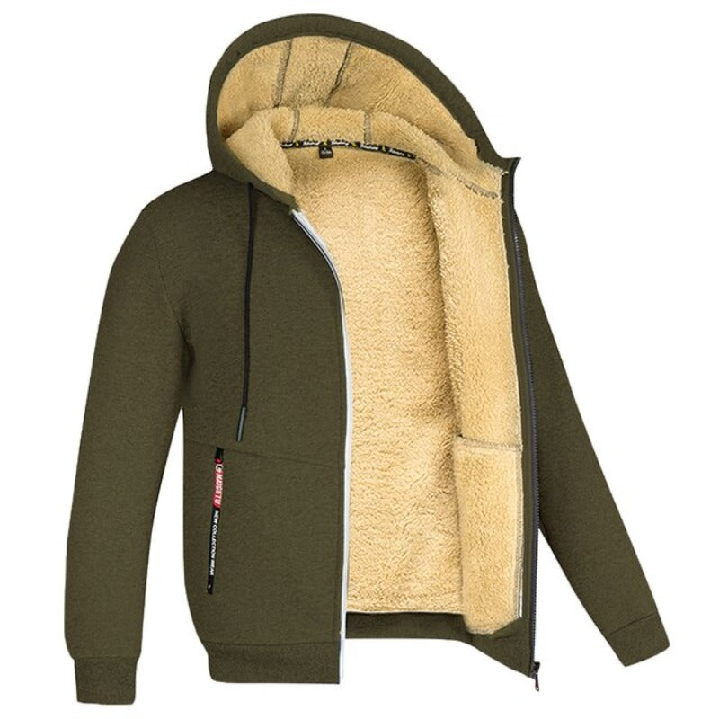 Men’s Knitted Zip Cardigan – Warm Winter Layer with Soft Lining