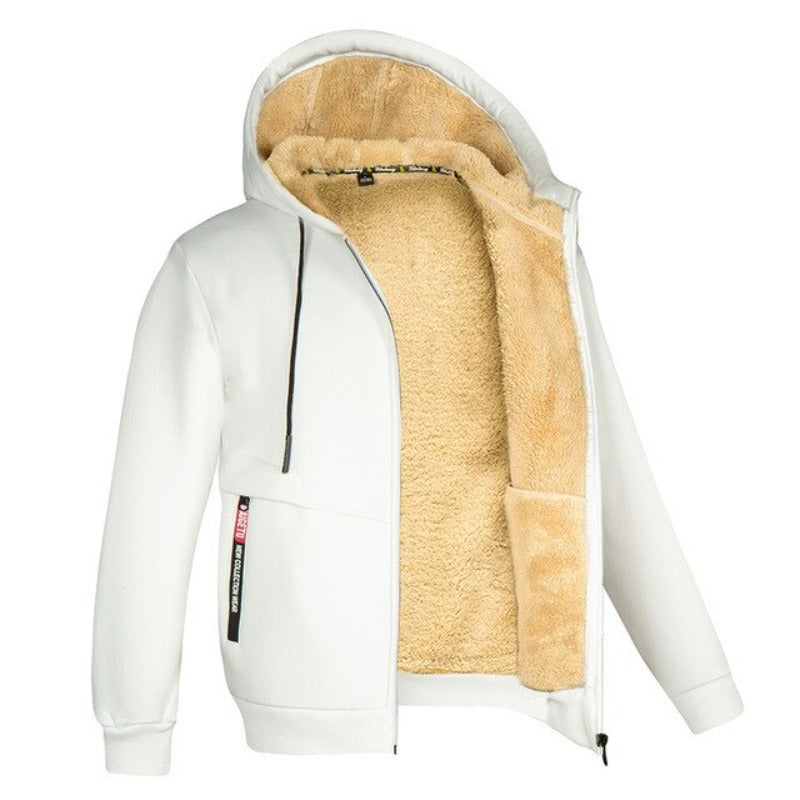 Men’s Knitted Zip Cardigan – Warm Winter Layer with Soft Lining