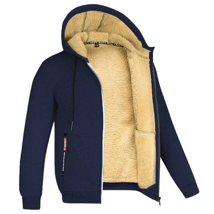 Men’s Knitted Zip Cardigan – Warm Winter Layer with Soft Lining