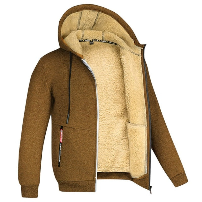 Men’s Knitted Zip Cardigan – Warm Winter Layer with Soft Lining