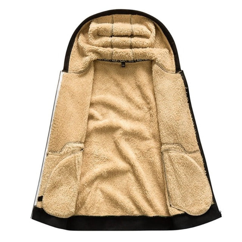 Men’s Knitted Zip Cardigan – Warm Winter Layer with Soft Lining